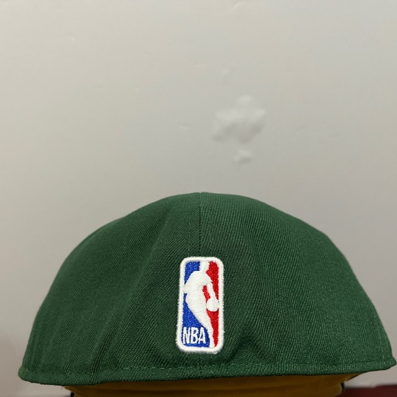 New Era, 59Fifty Fitted Hat, Boston Celtics, Green, Black & Cold - Picture 6 of 11